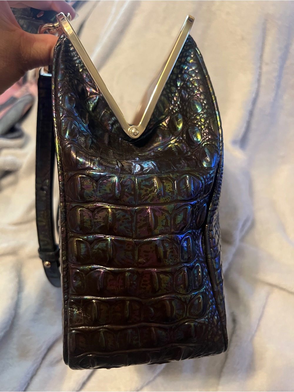 Brahmin Emmy satchel in black pearl Melbourne - Picture 8 of 12